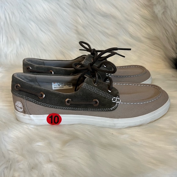 Timberland Canvas Boat Shoes Size 10 New! - Picture 2 of 6